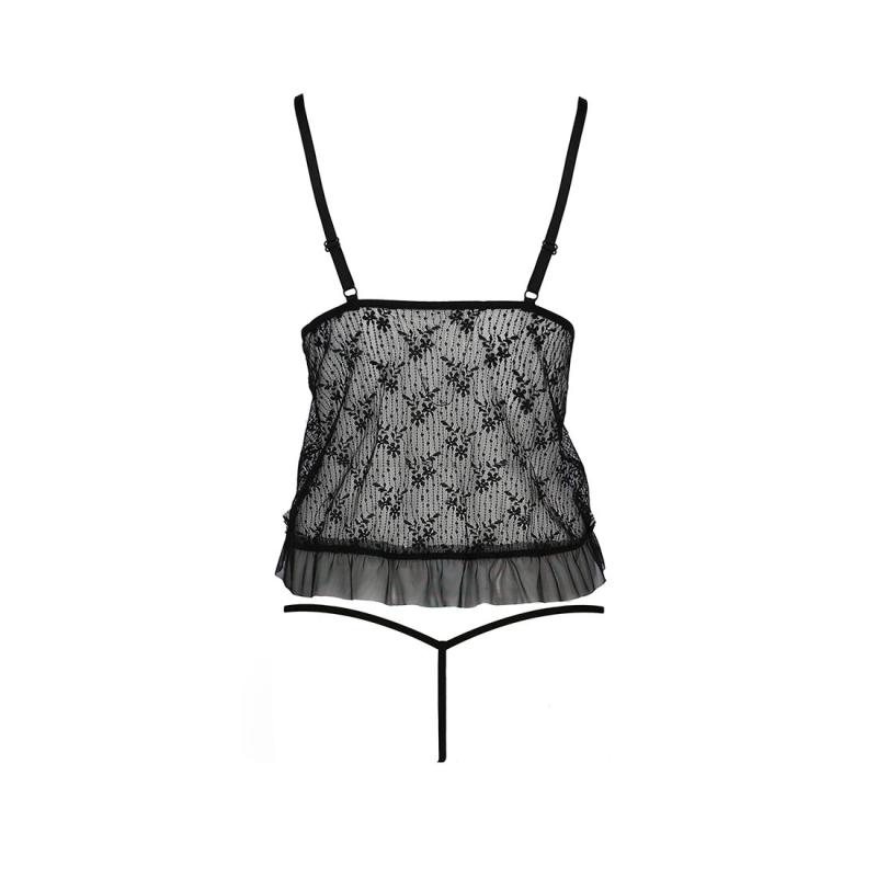 EL15403 Боди монокини с открытой грудью JUSTINA BODY black XXL/XXXL - Passion