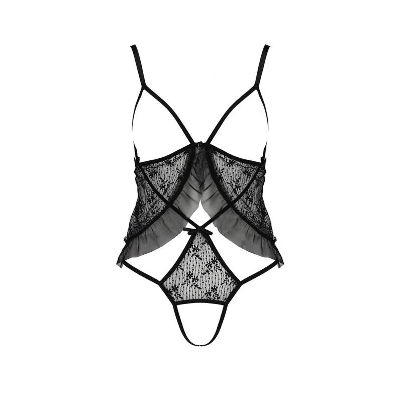 EL15403 Боди монокини с открытой грудью JUSTINA BODY black XXL/XXXL - Passion