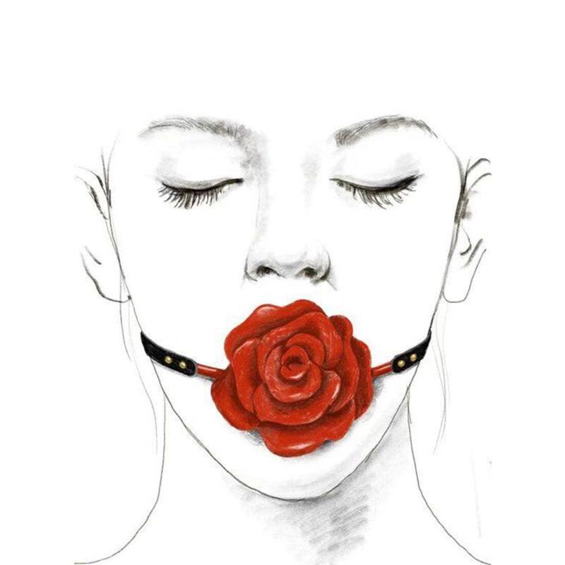 SO6690 Роскошный кляп в виде розы Zalo - Rose Ball Gag, двойное использование