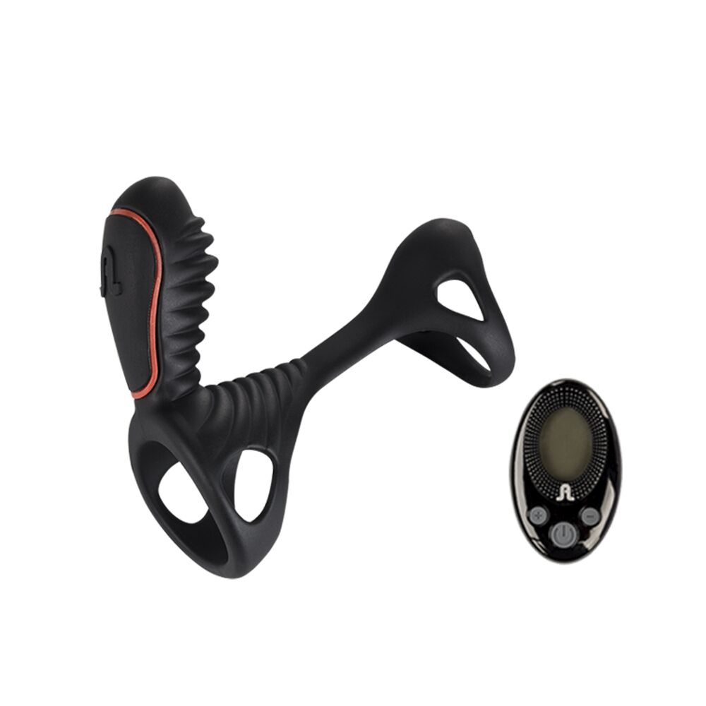 AD306599 Вибронасадка на член Adrien Lastic Gladiator с пультом LRS, стимуляция клитора и точки G, 2 мотора