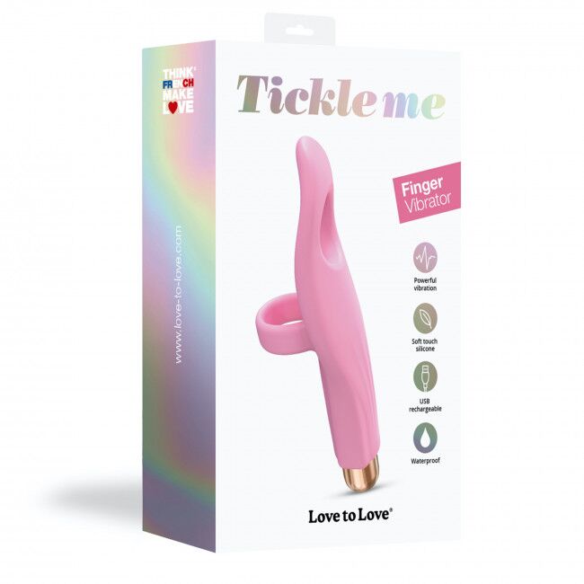 SO5092 Вибратор на палец Love To Love Tickle me - BABY PINK перезаряжаемый, 3 варианта использования