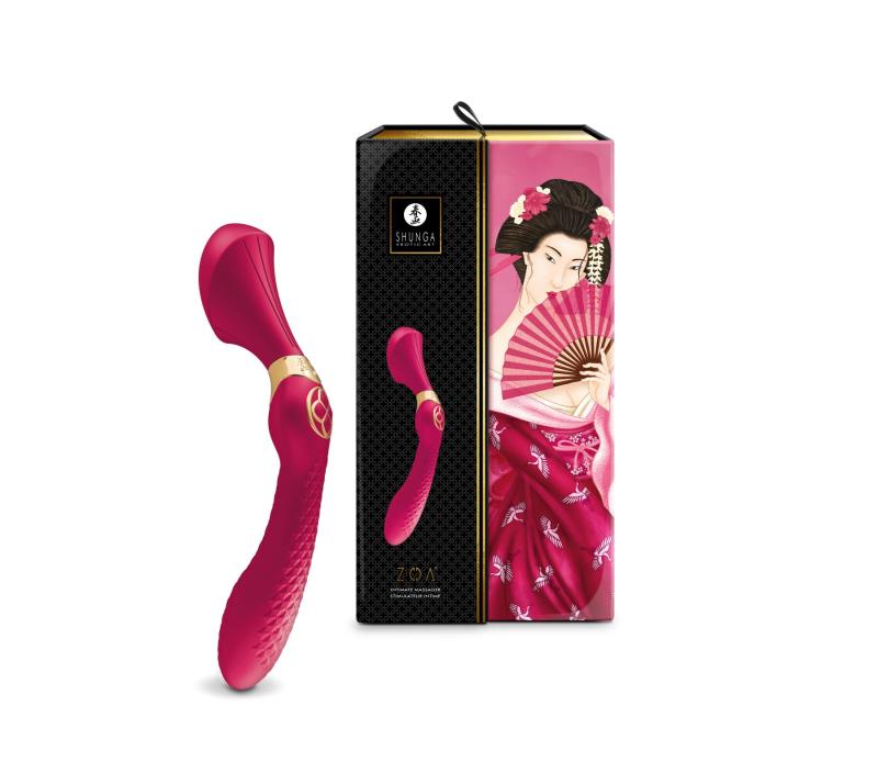 SO6912 Вибромассажер Shunga Zoa Raspberry, двусторонний
