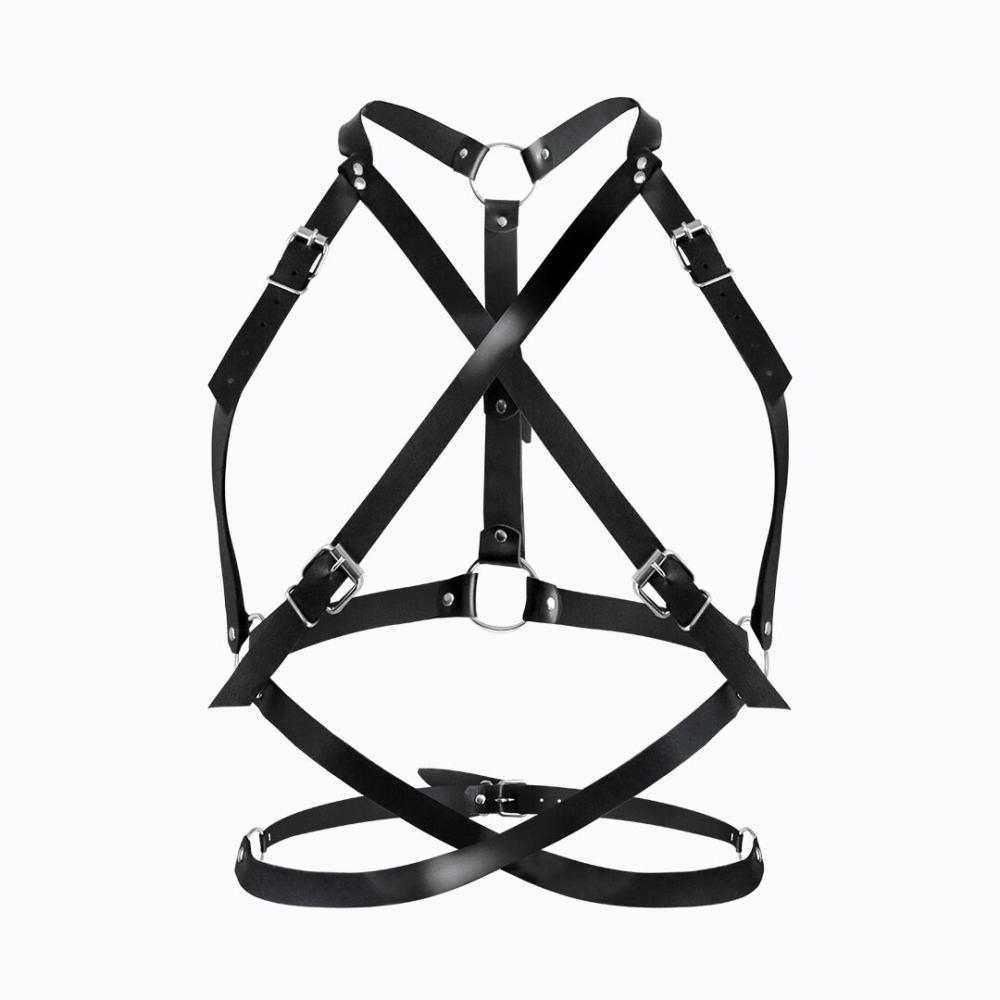 SO8398 Женская портупея Art of Sex - Agnessa Leather harness, Черный XS-M