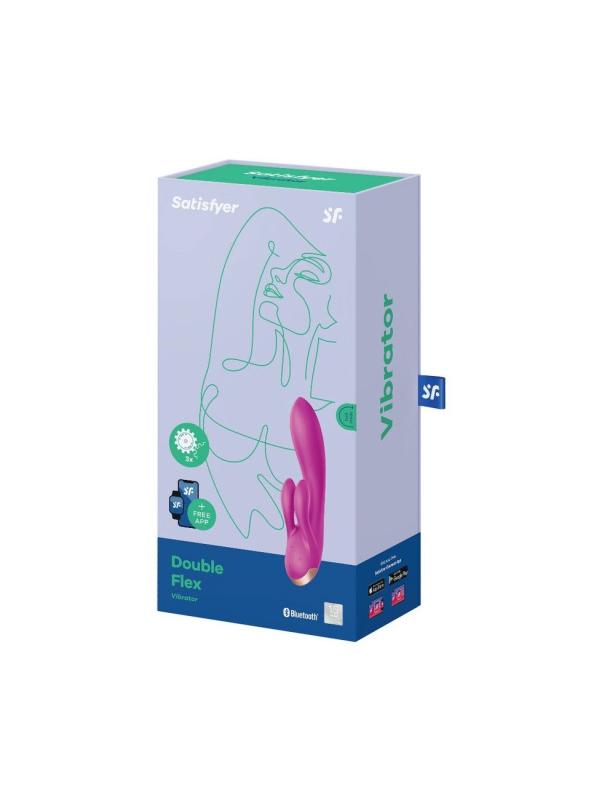SO6093 Смарт вибратор кролик с двойным отростком Satisfyer Double Flex Violet