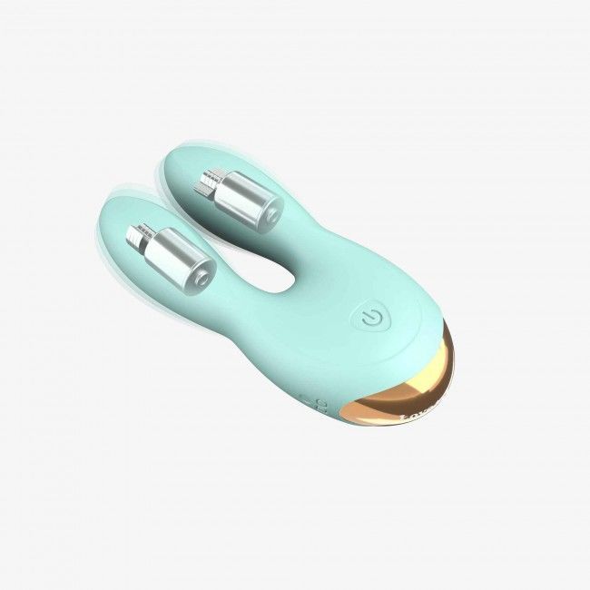 SO3082 Вибратор-кролик Love To Love Hear Me Menthe с двумя моторчиками и разноцветной LED-подсветкой