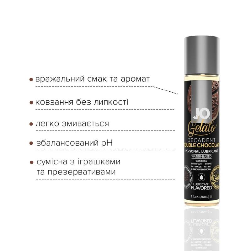 SO3504 Смазка на водной основе System JO GELATO Double Chocolate (30 мл) без сахара, парабенов и гликоля
