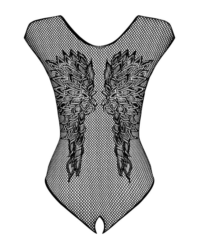 SO7201 Бодістокінг із великої сітки з мереживом Obsessive B112 teddy S/M/L, чорний, з доступом