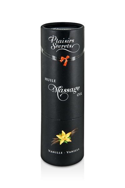 SO1843 Масажна олія Plaisirs Secrets Vanilla (59 мл) з афродизіаками, їстівна, подарункове паковання