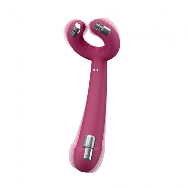 SO5081 Вибратор для пар Love To Love PLEASE ME - PLUM STAR с тремя моторами, гибкий