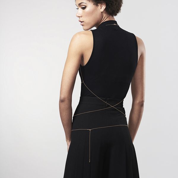 SO2656 Цепочка портупея Bijoux Indiscrets Magnifique Bra Chain - Gold, украшение на тело