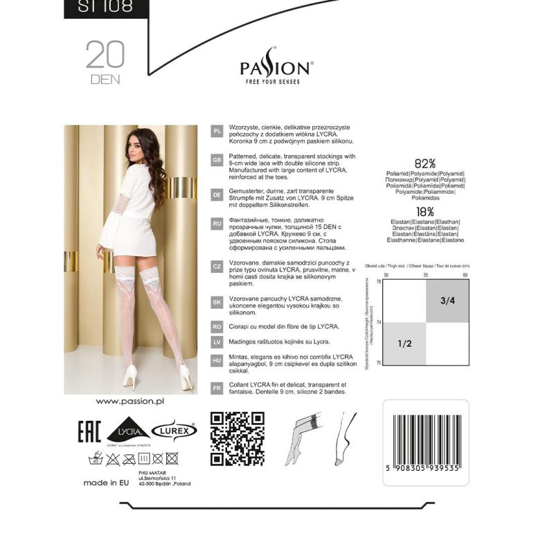 PS23644 Панчохи ST108 3/4 nero - Passion