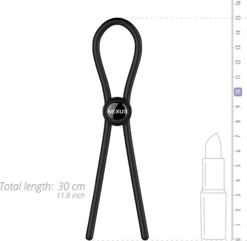 SO8693 Эрекционное кольцо Nexus FORGE Single Adjustable Lasso - Black