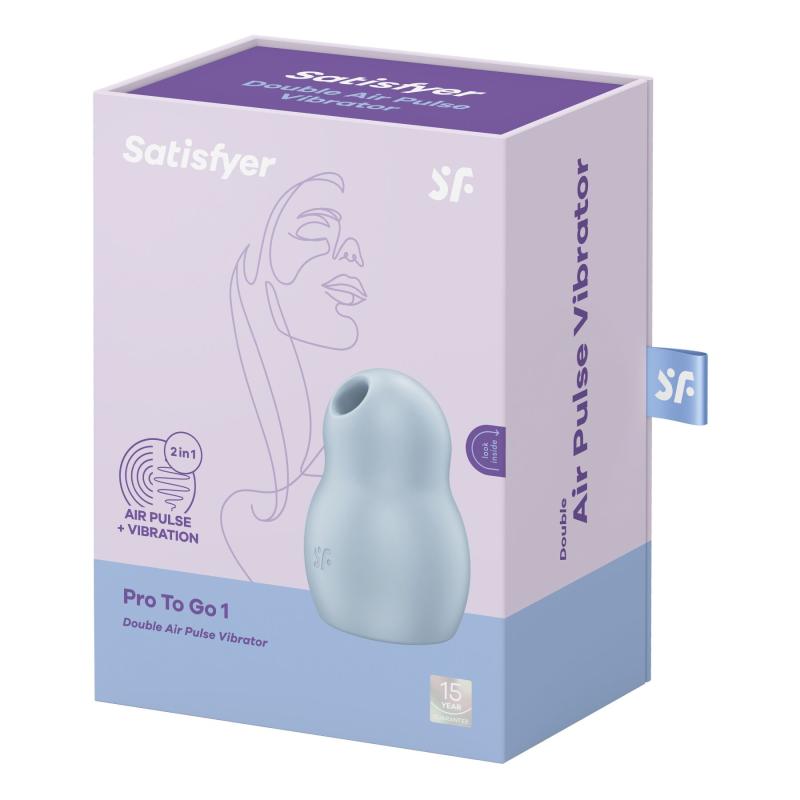 SO7798 Вакуумный стимулятор с вибрацией Satisfyer Pro To Go 1 Blue