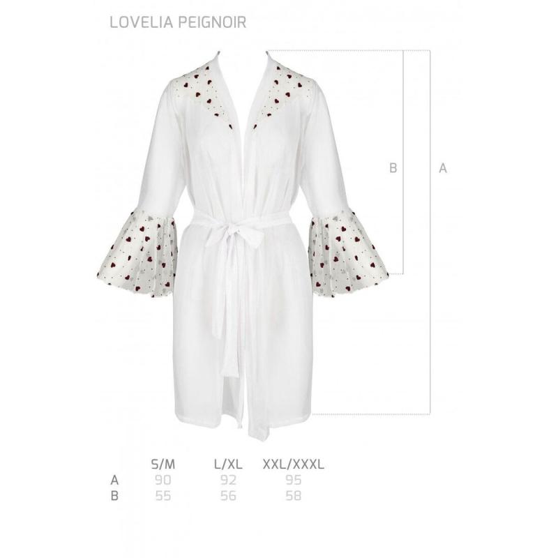SO4776 Воздушный пеньюар LOVELIA PEIGNOIR white XXL/XXXL - Passion