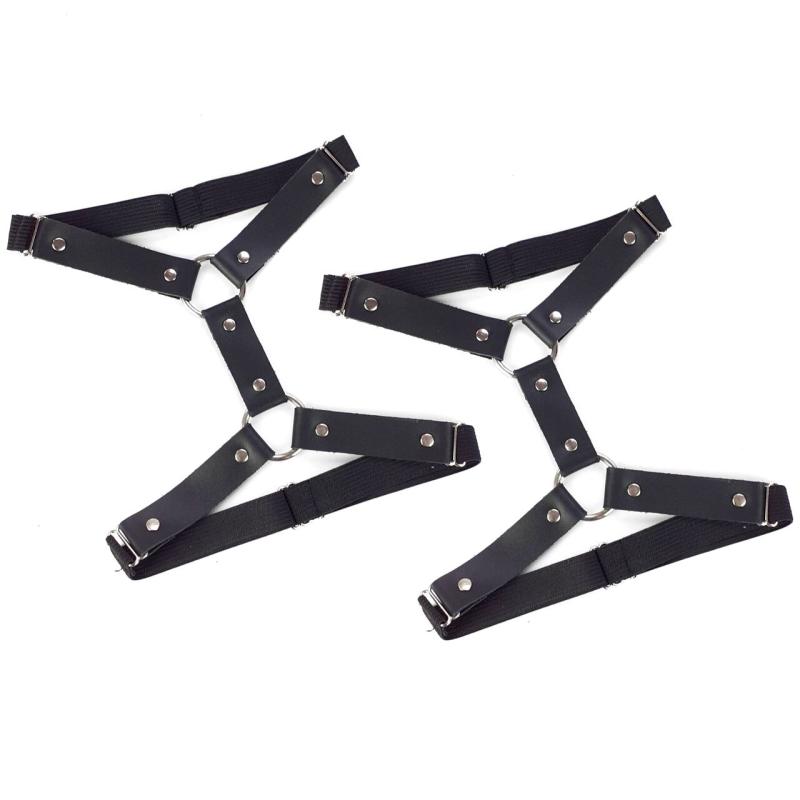 SO6601 Гартеры на ногу из натуральной кожи Art of Sex - Kristina Leg Garters (2 шт), цвет Черный