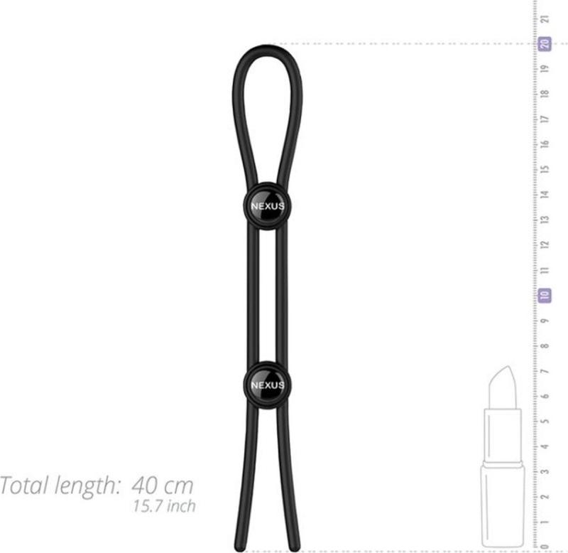 SO8694 Эрекционное кольцо Nexus FORGE Double Adjustable Lasso - Black