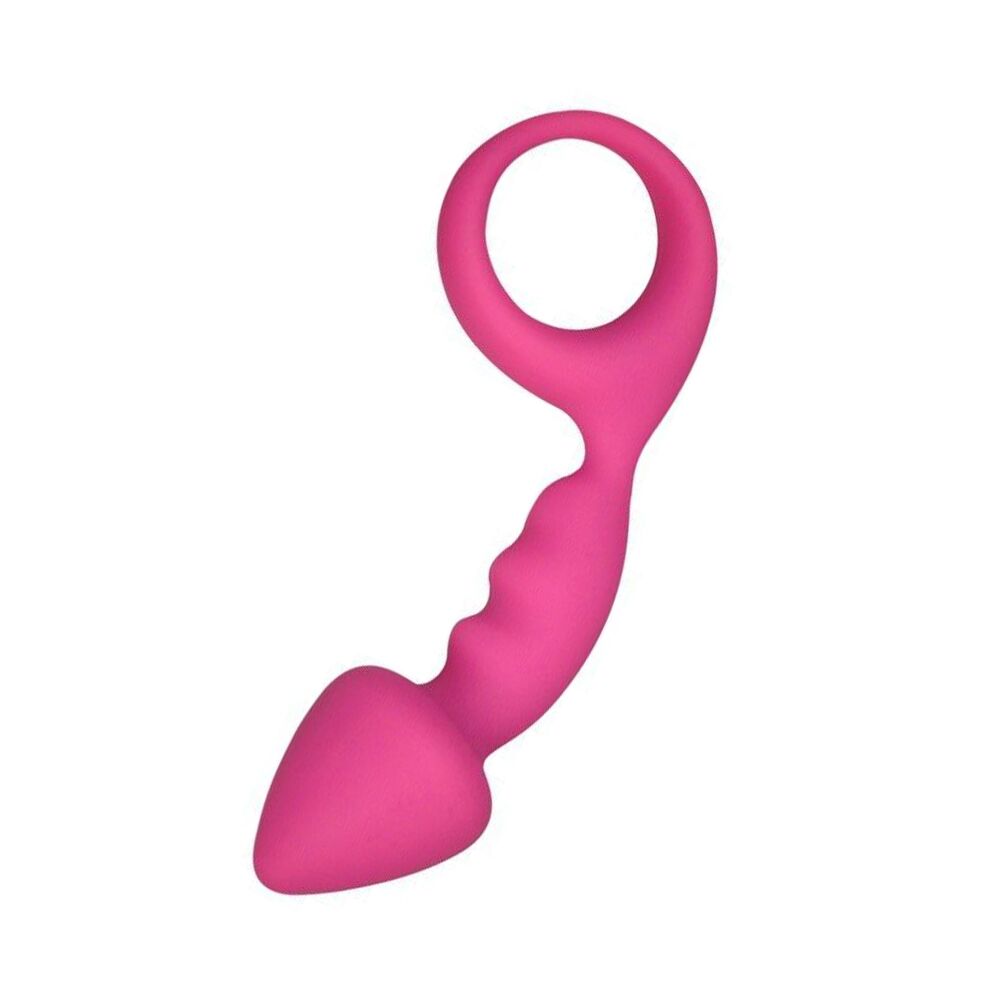 AD20081 Анальная пробка Adrien Lastic Budy Pink со стимулирующей ножкой, макс. диаметр 2,5см
