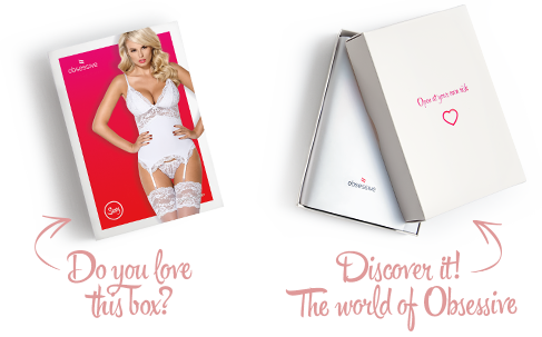 SO7158 Сатиновый кружевной корсет Obsessive 810-COR-2 babydoll & thong S/M, белый, корсет, танга