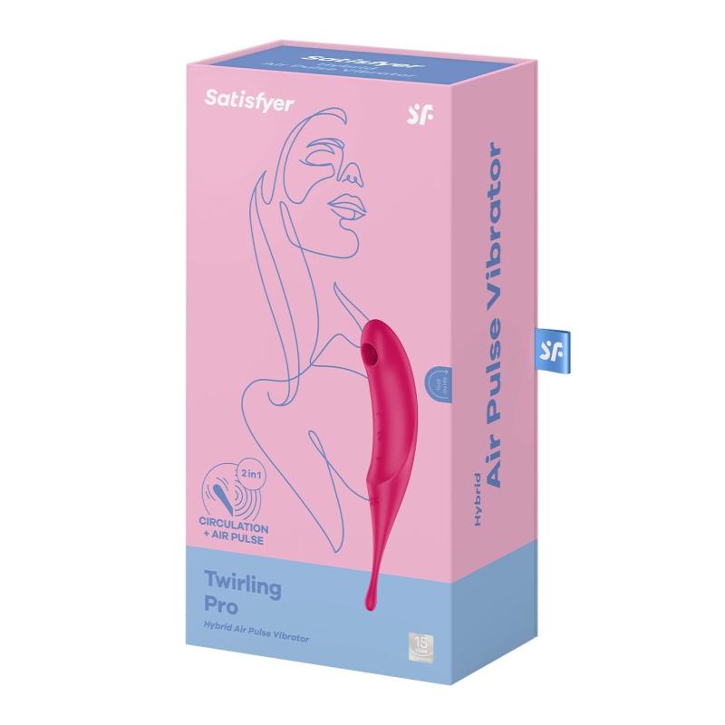 SO7802 Вибратор для клитора с вакуумной стимуляцией Satisfyer Twirling Pro Red