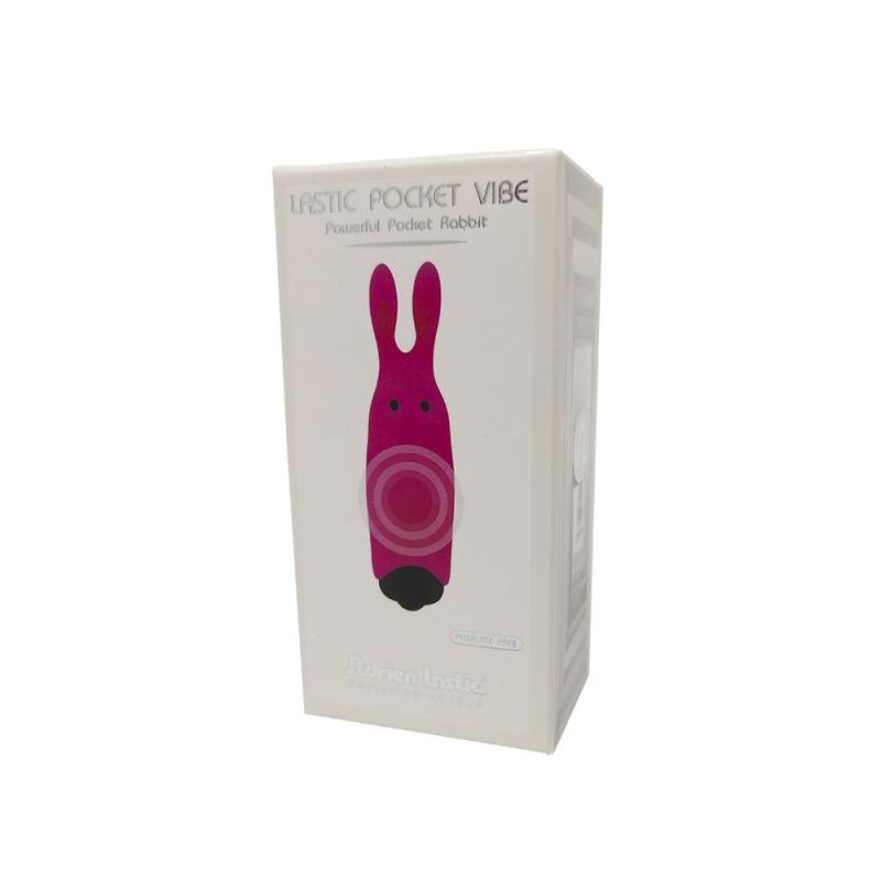 AD33421 Вибропуля Adrien Lastic Pocket Vibe Rabbit Pink со стимулирующими ушками