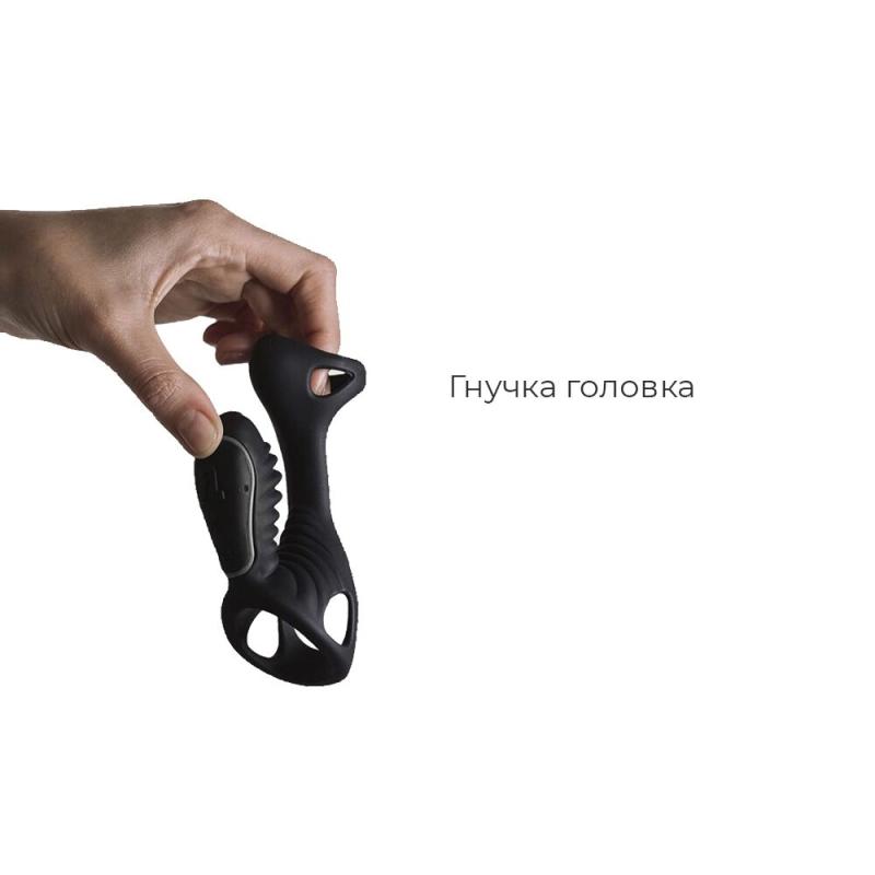 AD306292 Вибронасадка на член Adrien Lastic Gladiator с пультом ДУ, размер F, стимуляция клитора и точки G