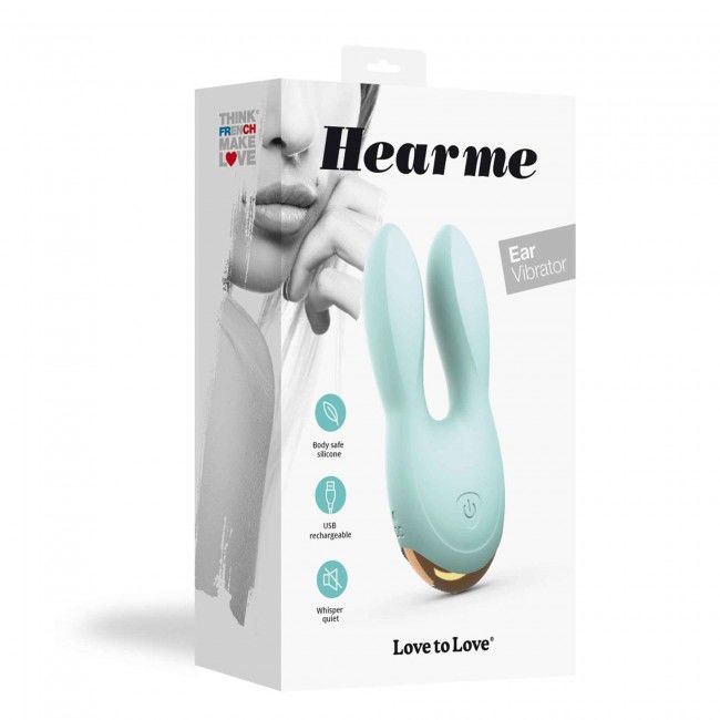 SO3082 Вибратор-кролик Love To Love Hear Me Menthe с двумя моторчиками и разноцветной LED-подсветкой