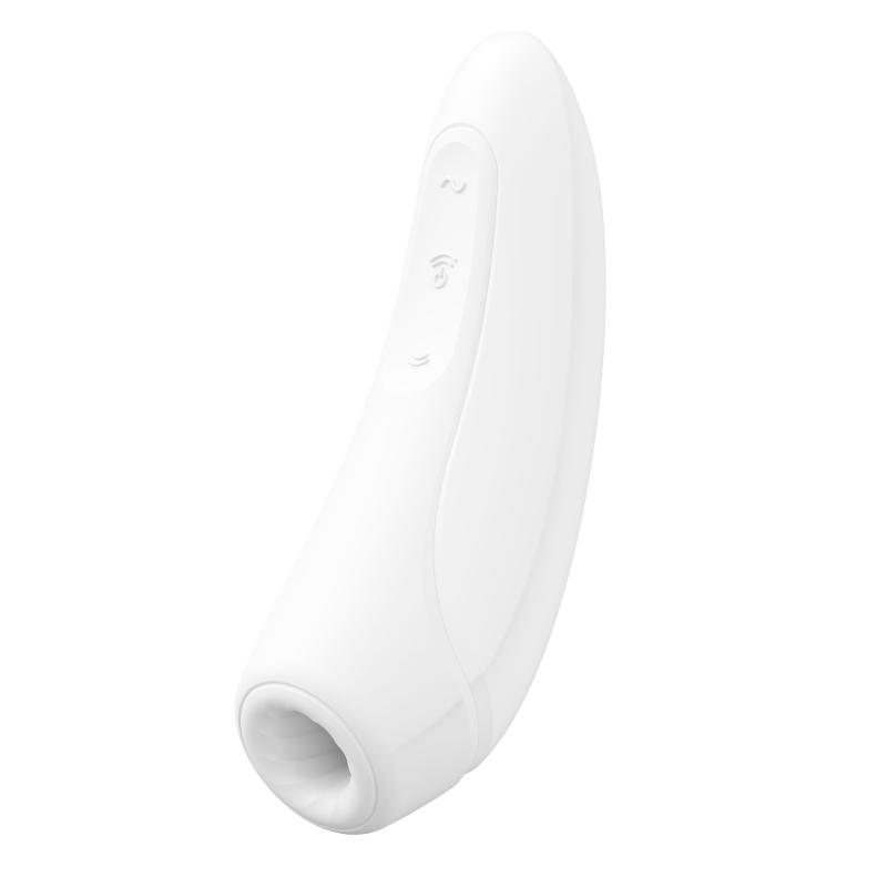 SO3781 Вакуумный клиторальный стимулятор Satisfyer Curvy 1+ White с управлением через интернет
