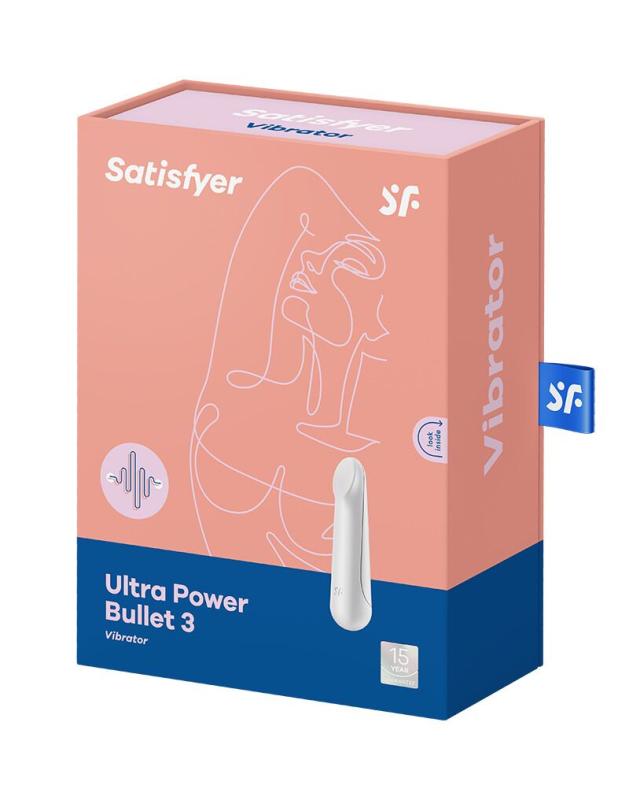 SO5428 Вибропуля перезаряжаемая Ultra Power Bullet 3 White