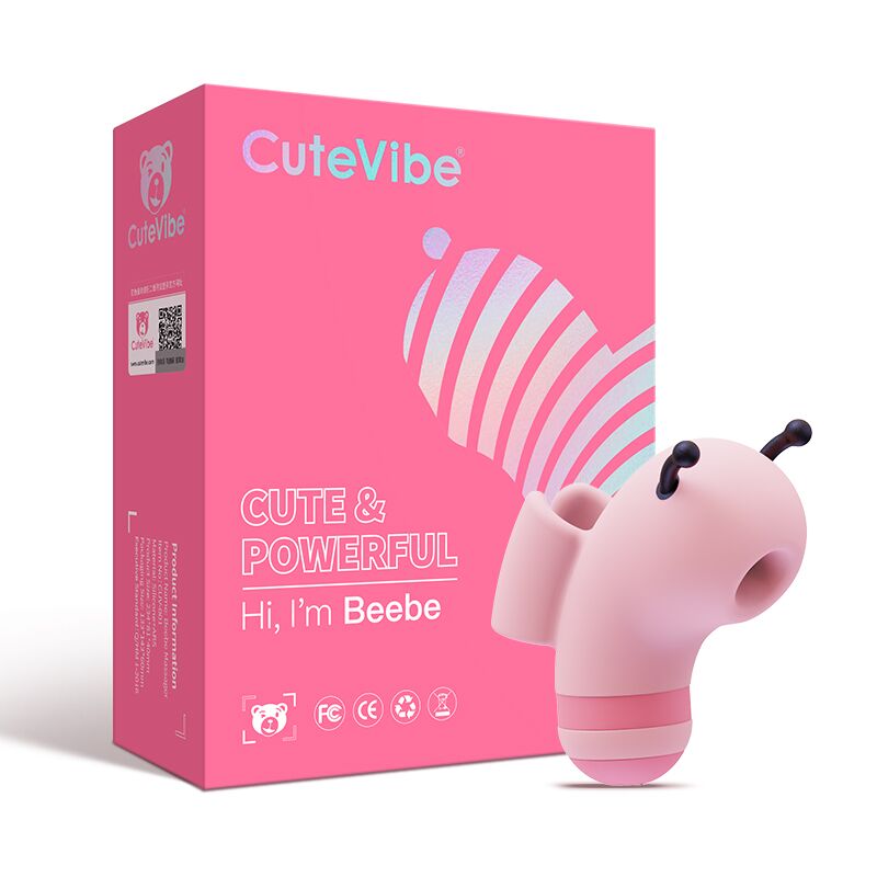 SO6551 Вакуумный стимулятор с микротоками CuteVibe Beebe Pink, на палец