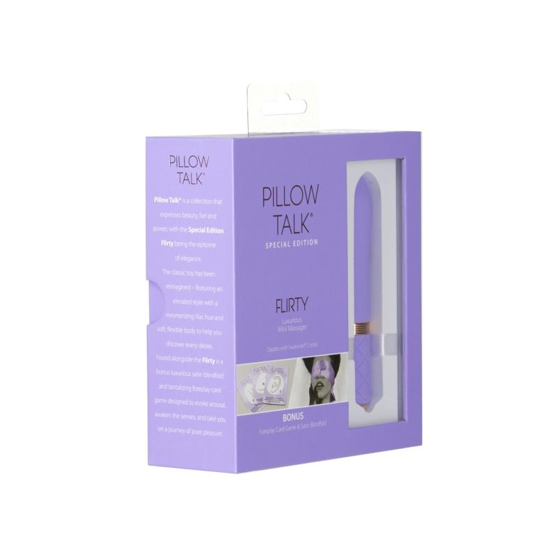 SO6854 Розкішний вібратор Pillow Talk Flirty Purple Special Edition, Сваровскі, пов’язка на очі+гра
