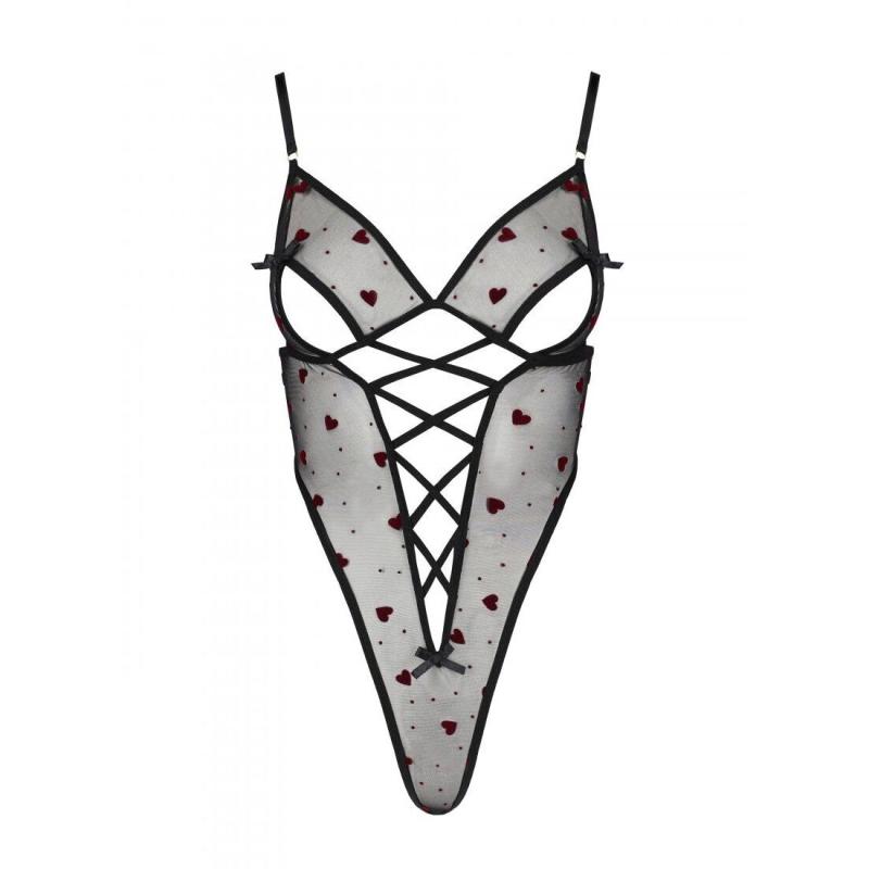 SO4753 Эротическое боди с рисунком LOVELIA BODY black L/XL - Passion