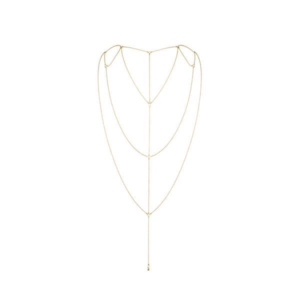 SO2657 Цепочка для спины Bijoux Indiscrets Magnifique Back and Cleavage Chain - Gold, украшение для тела