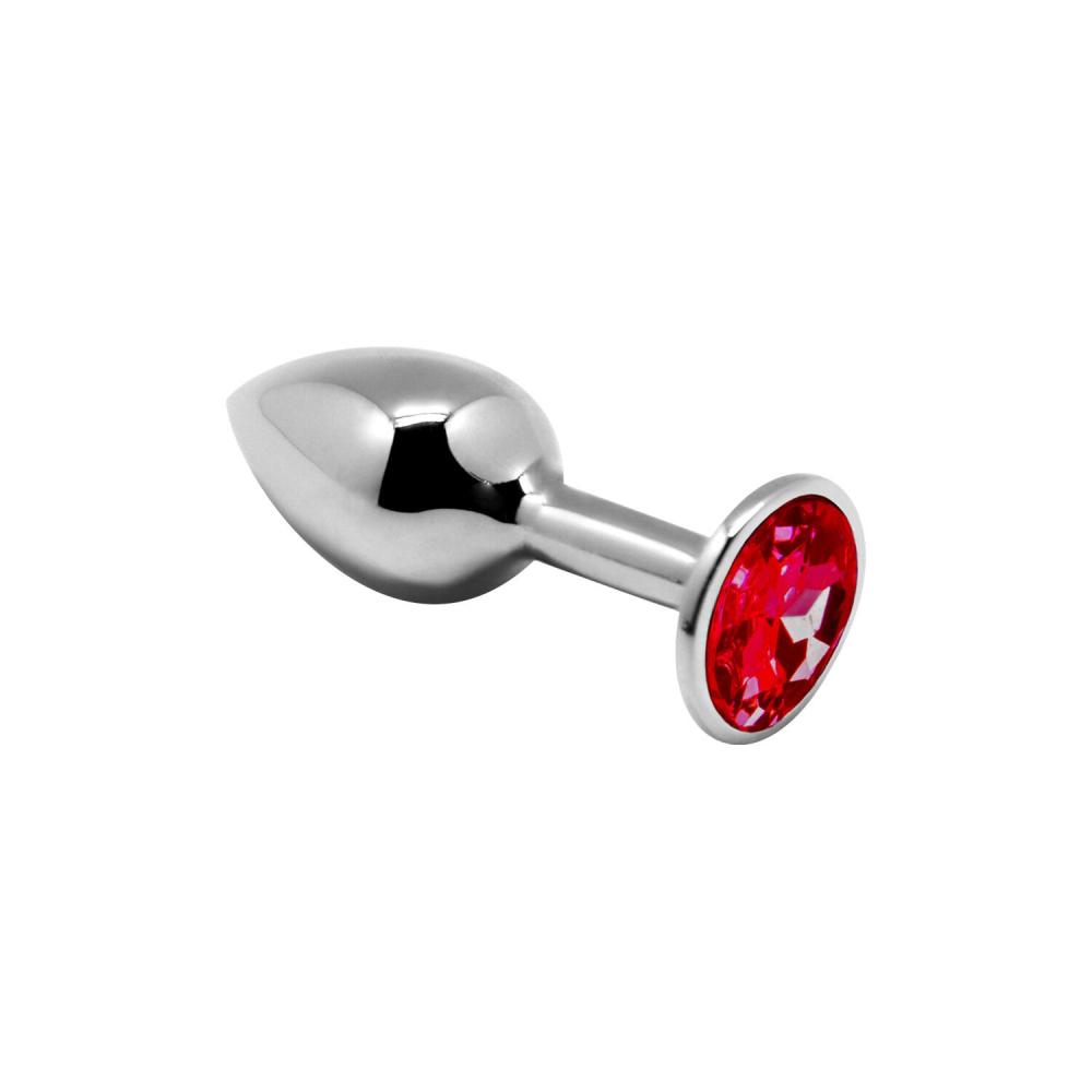 SO6010 Металлическая анальная пробка с кристаллом Alive Mini Metal Butt Plug Red S