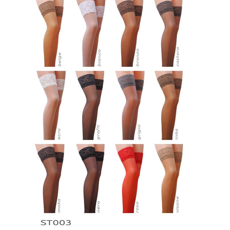 PS23605 Чулки ST003 1/2 nero - Passion