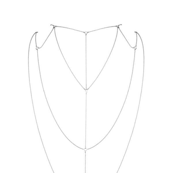 SO2655 Ланцюжок для спини Bijoux Indiscrets Magnifique Back and Cleavage Chain - Silver, прикраса для тіла