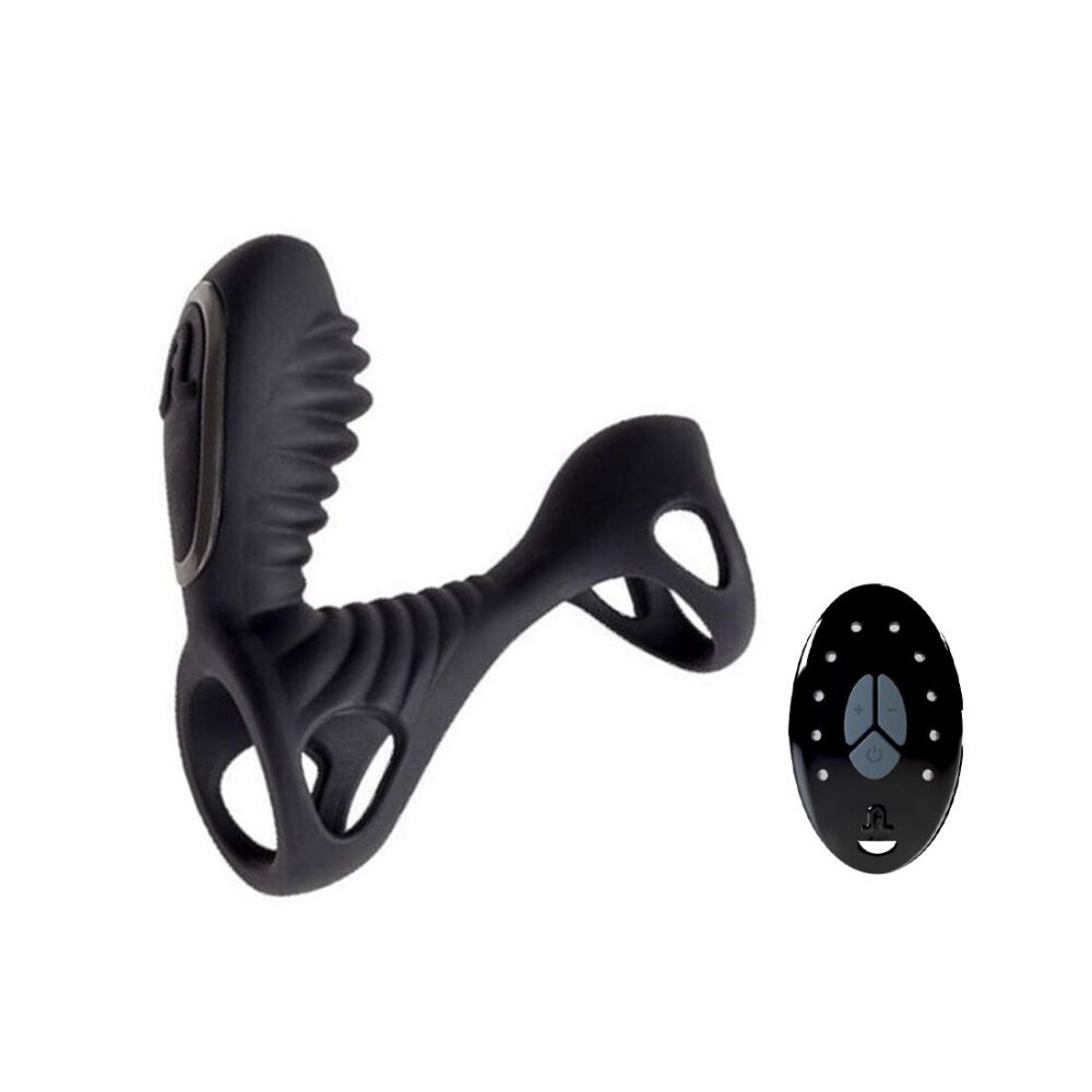 AD306292 Вибронасадка на член Adrien Lastic Gladiator с пультом ДУ, размер F, стимуляция клитора и точки G