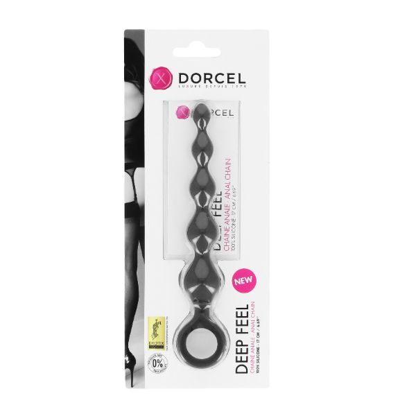 MD1120 Анальная цепочка Dorcel Deep Feel, силикон, макс. диаметр 2,5см, упругая