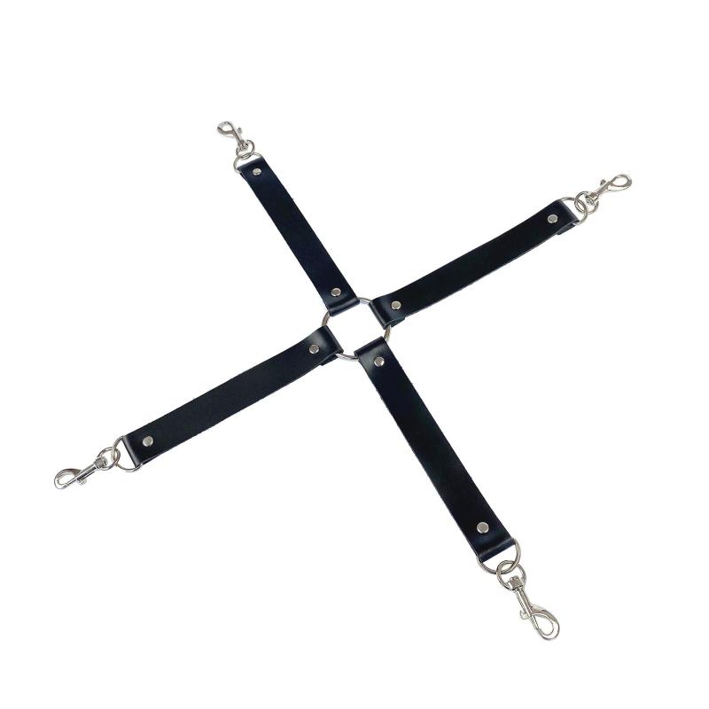 SO7480 Крестовина из натуральной кожи Art of Sex - 4 Way Connector, Черный