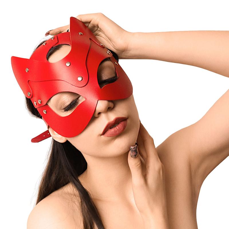SO7769 Маска Кошечки Art of Sex - Cat Mask, Красный