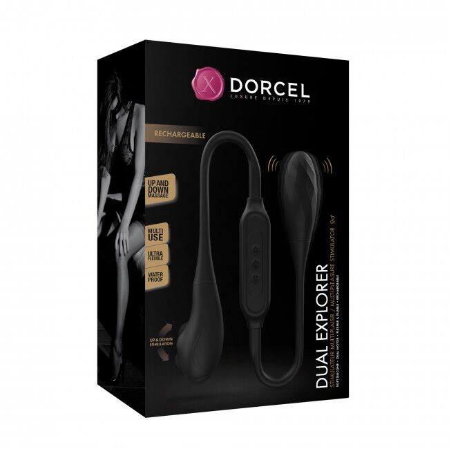 SO5079 Вибратор на гибкой сцепке со стимуляцией пальчиком Dorcel DUAL EXPLORER