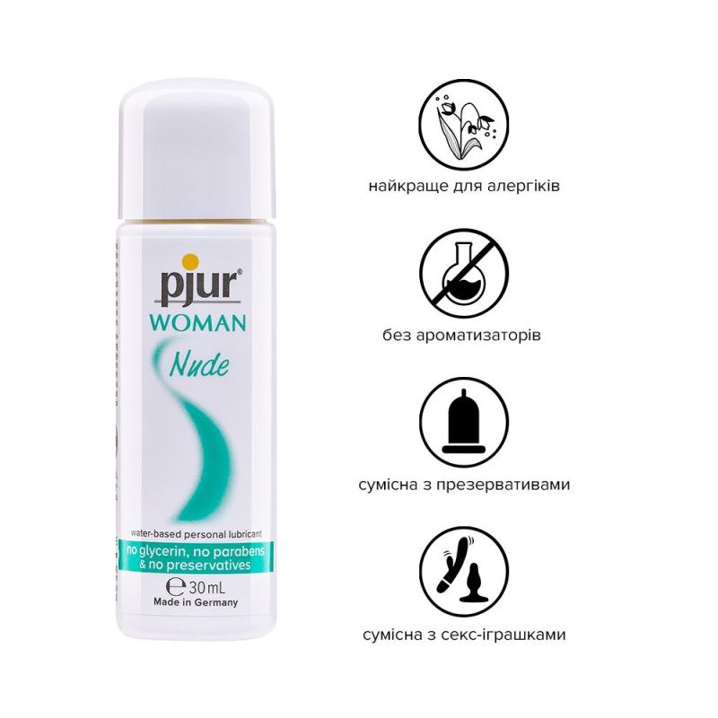PJ11850 Смазка на водной основе pjur Woman Nude 30 мл без консервантов, парабенов, глицерина