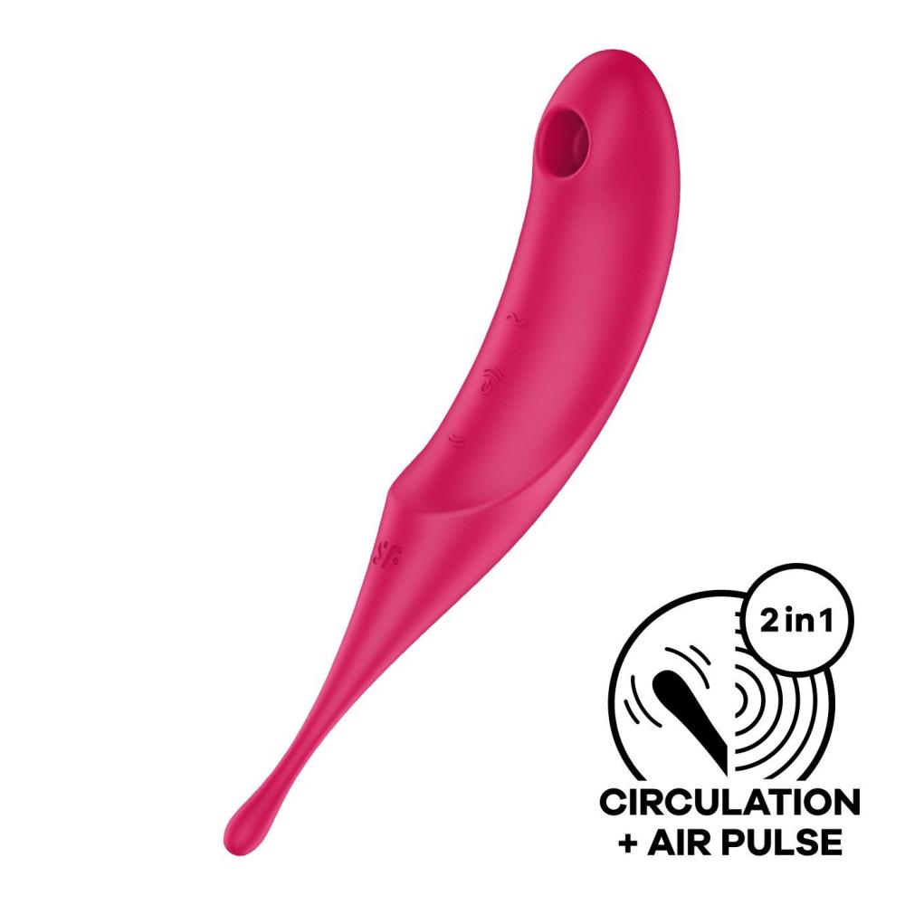 SO7802 Вибратор для клитора с вакуумной стимуляцией Satisfyer Twirling Pro Red