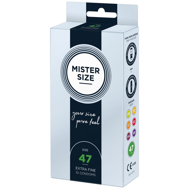 SO8042 Презервативы Mister Size - pure feel - 47 (10 condoms), толщина 0,05 мм