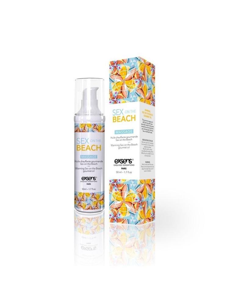 SO3330 Массажное масло EXSENS Sex on the Beach 50мл разогревающее, без сахара, без парабенов, съедобное
