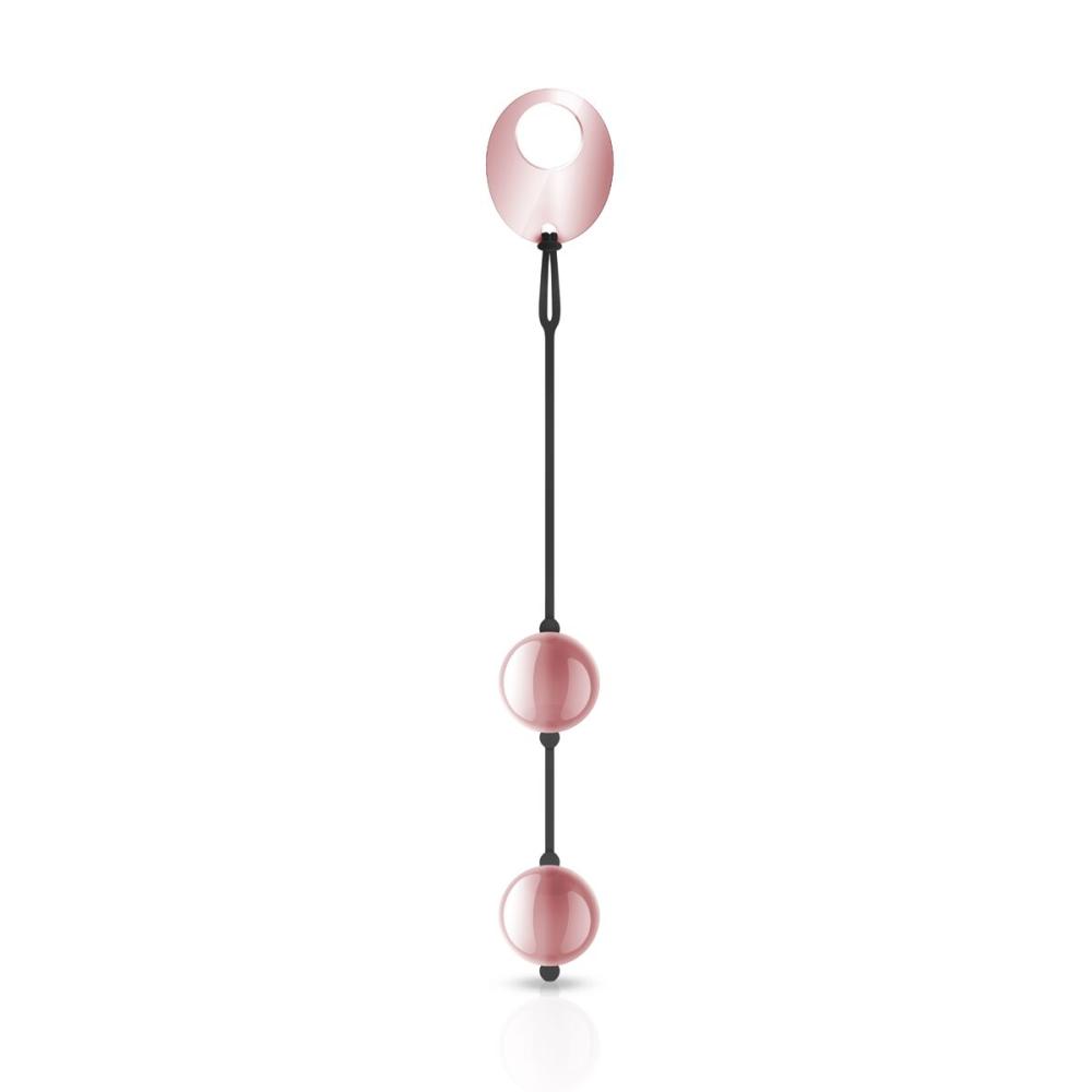 SO4594 Металлические вагинальные шарики Rosy Gold - Nouveau Kegel Balls, масса 376 г, диаметр 2,8 см
