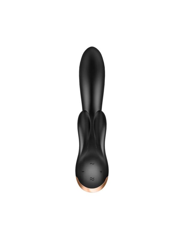SO6094 Смарт вибратор-кролик с двойным отростком Satisfyer Double Flex Black