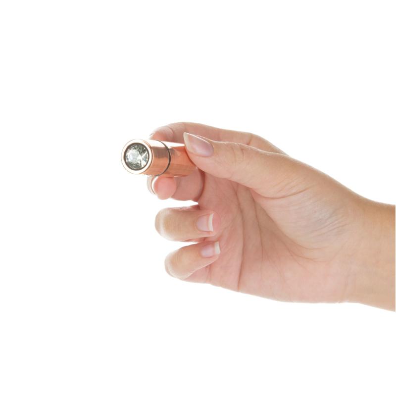 SO6847 Вибропуля PowerBullet First-Class Bullet 2.5″ with Key Chain Pouch, Rose Gold, 9 режимов вибрации