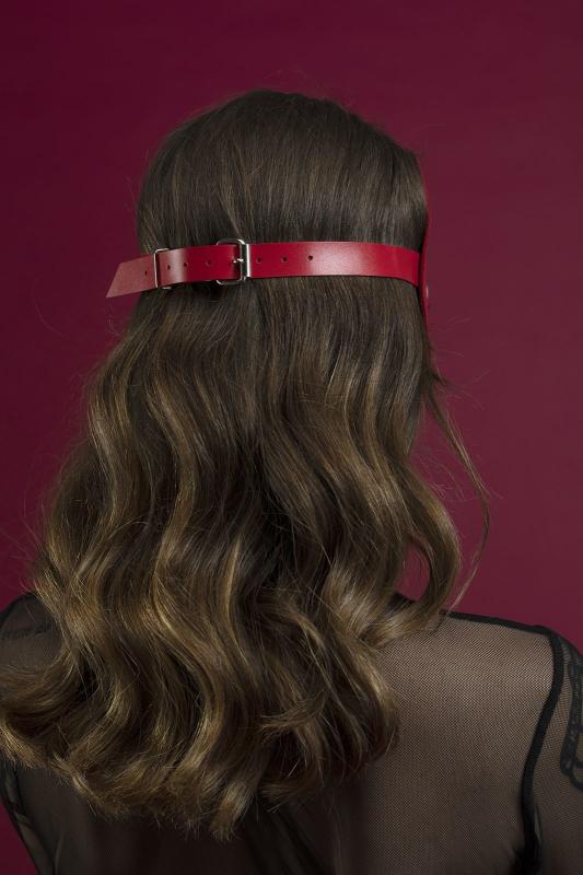 SO3410 Маска кошечки Feral Feelings - Kitten Mask, натуральная кожа, красная