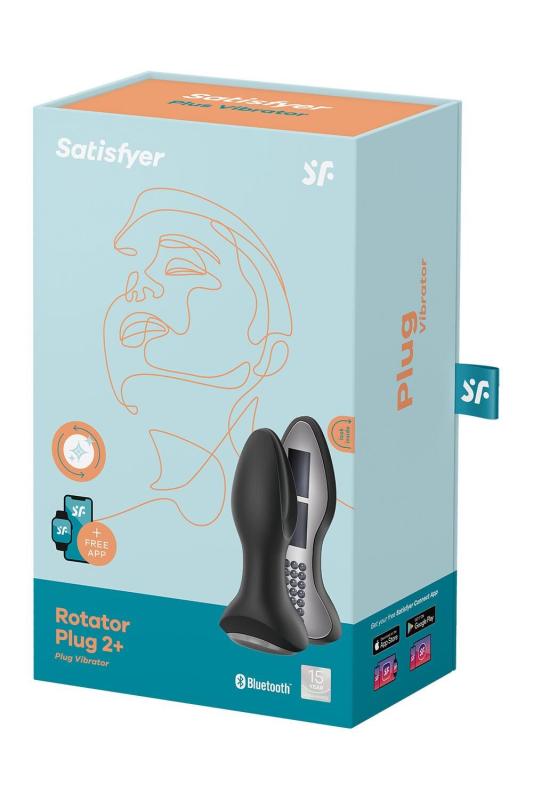 SO6279 Анальная смарт вибропробка с жемчужным массажем Satisfyer Rotator Plug 2+ Black