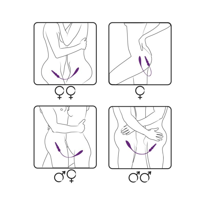 AD108735 Вибратор двусторонний Adrien Lastic AD-2X с пультом LRS